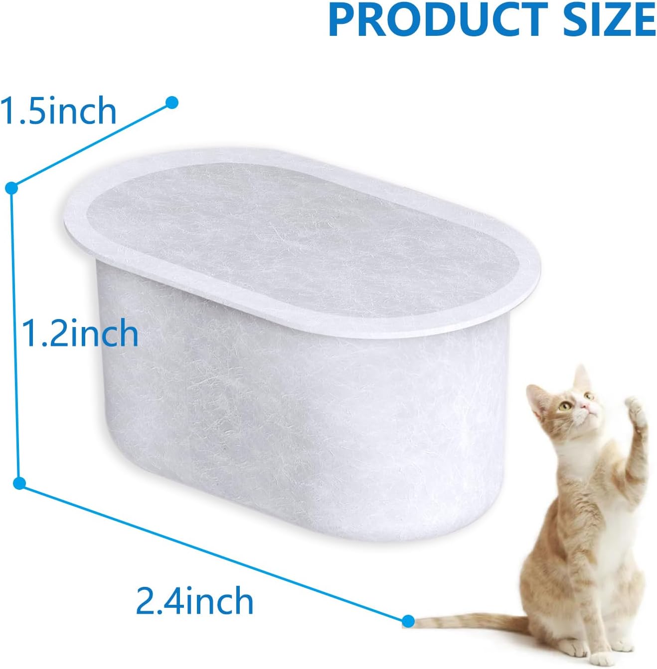 SAMANIJA10-Pack Cat Water Filters Replacement, Compatiable with WOPET W300&W300B&W500 67oz2L and 3.5L Pet Water Fountain