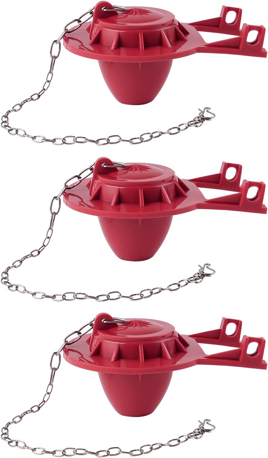 Paquete de 3 aletas universales para tanque de inodoro de 2 pulgadas, de larga duración, repuesto de sello de goma compatible con ahorro de agua
