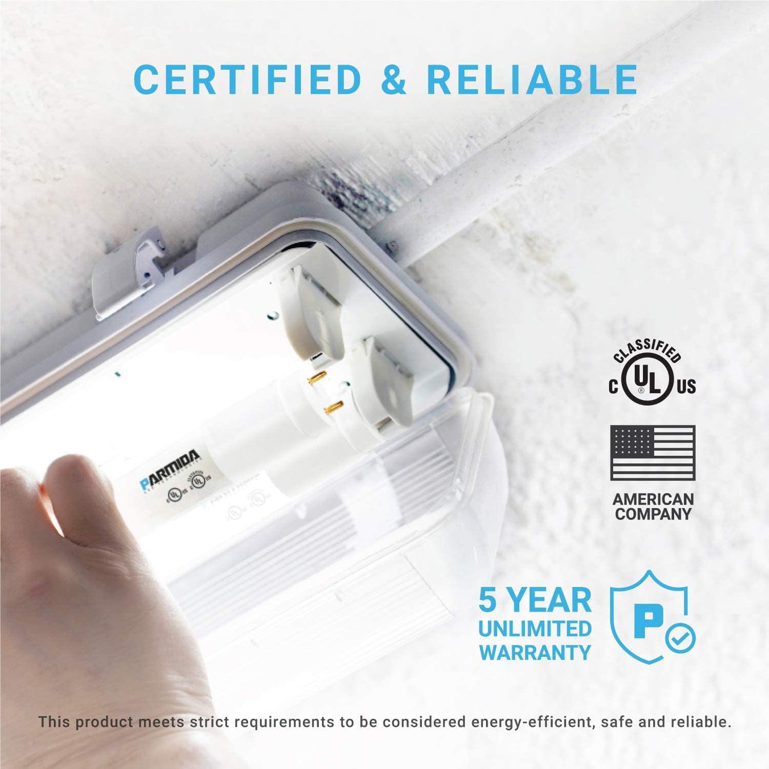 Tubo de luz LED T8, 4 pies, 18 W, cubierta esmerilada, tipo A+B, Plug and Play