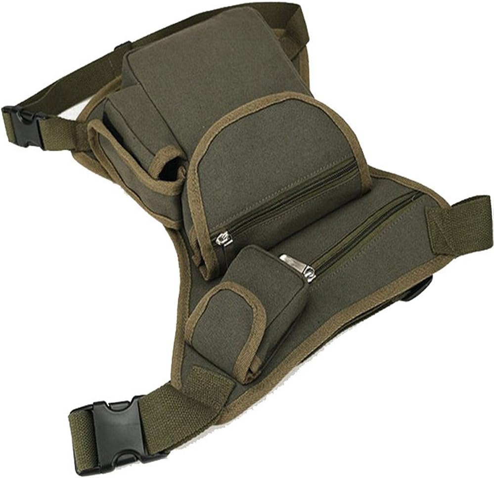 Riñonera de lona para senderismo, bolsa táctica de pierna caída, bolso para correr, cinturón de cadera, al aire libre, motocicleta, bicicleta,