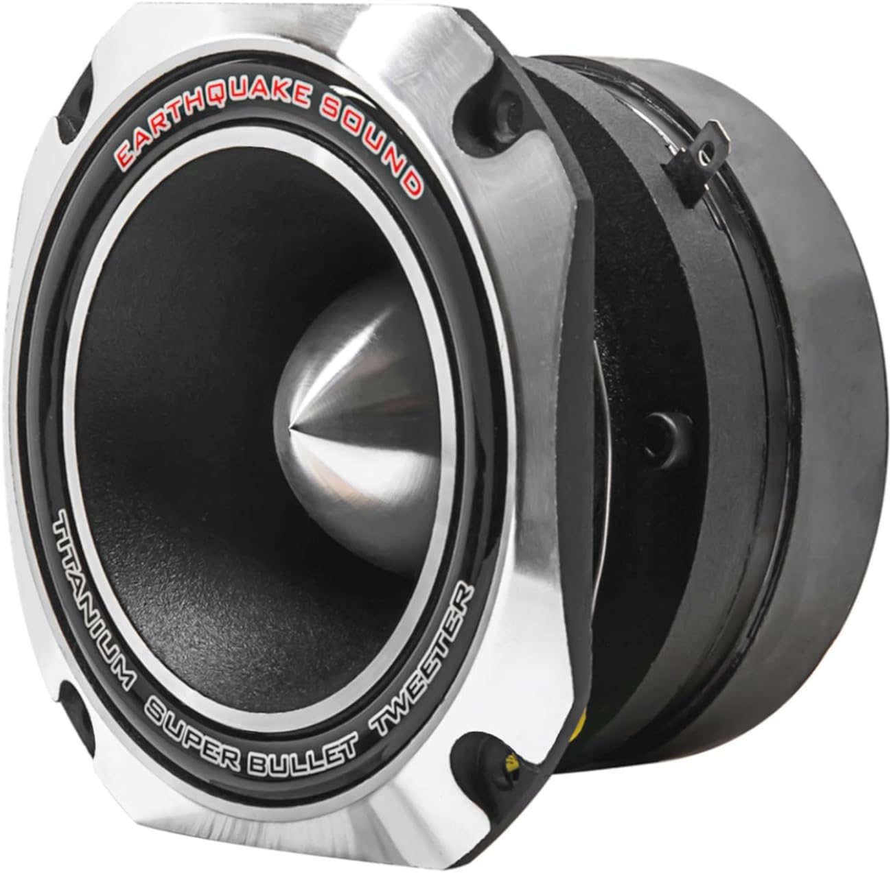 Earthquake Sound PR-BT90S – Tweeter Super Bullet de titanio de 4 pulgadas, bobina de voz de 1.75 pulgadas, 150 W MAX (par), plateado