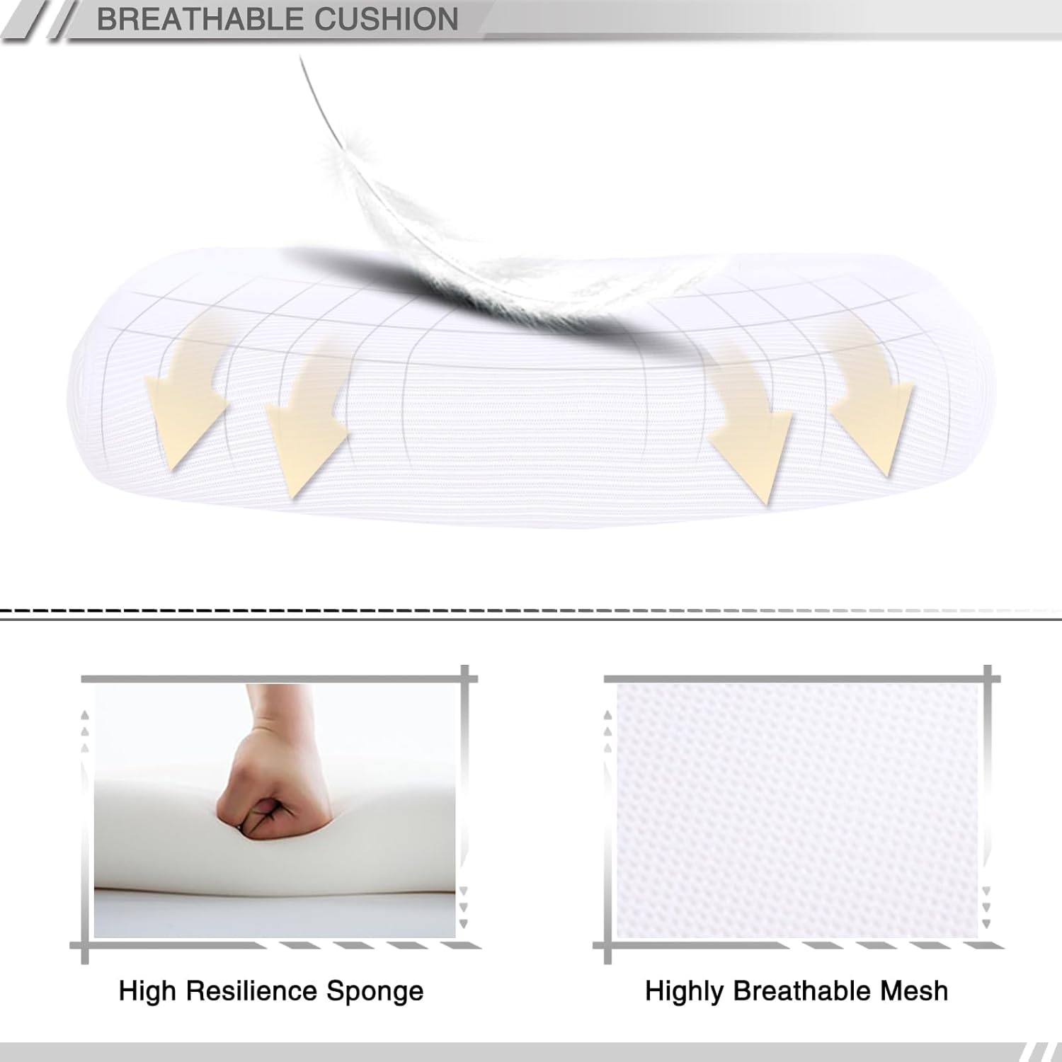 Qulomvs Silla de oficina ergonómica de malla con reposapiés, silla de escritorio de oficina en casa con reposacabezas y respaldo, silla de