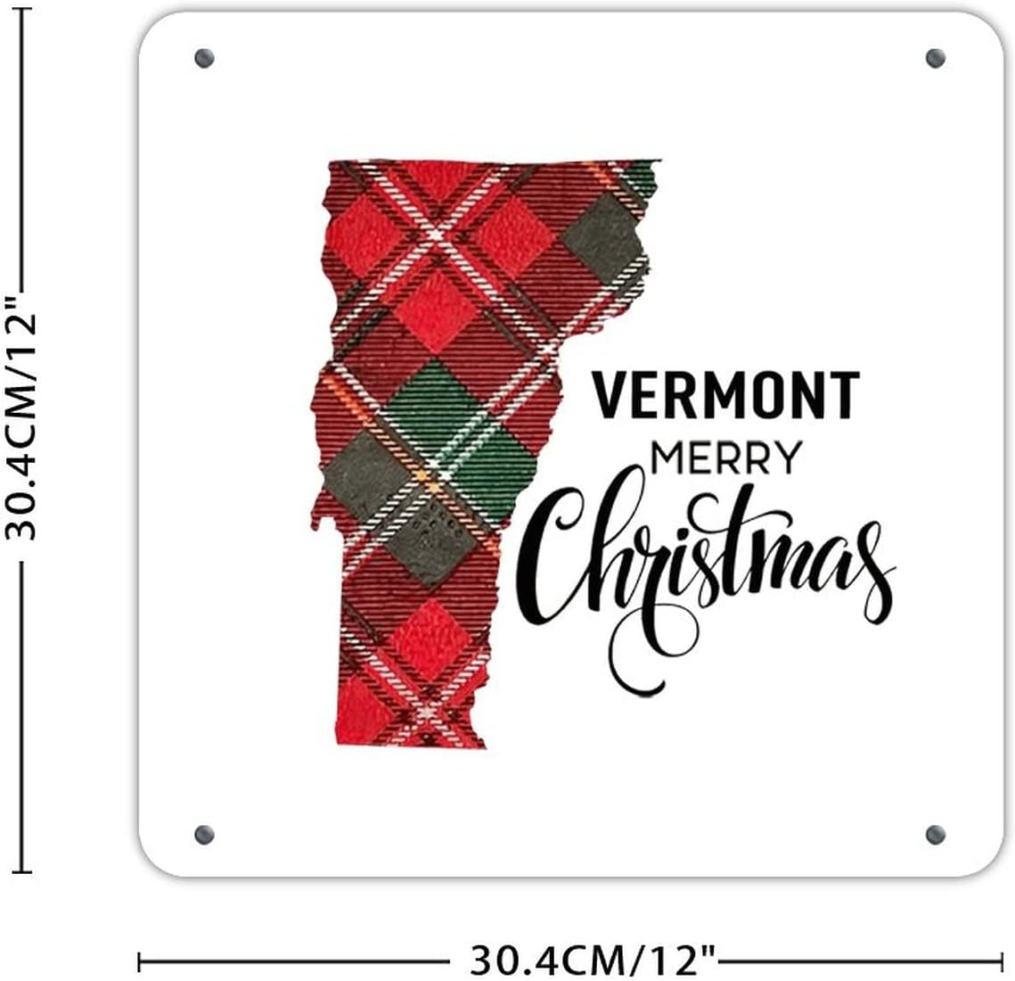 Letrero de metal personalizado para decoración de pared de interiores, letrero de metal personalizado de Vermont, mapa del estado de Estados Unidos,
