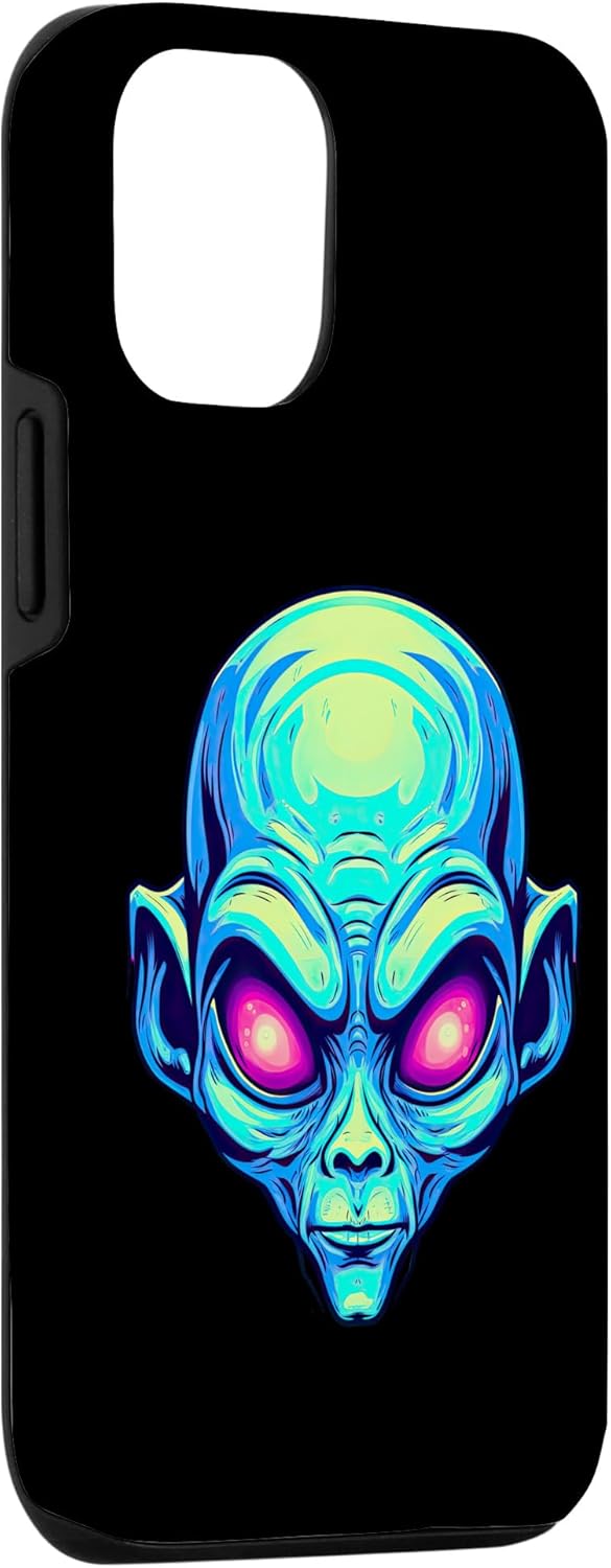iPhone 14 Pro Funny Alien Face UFO Alien Head Case