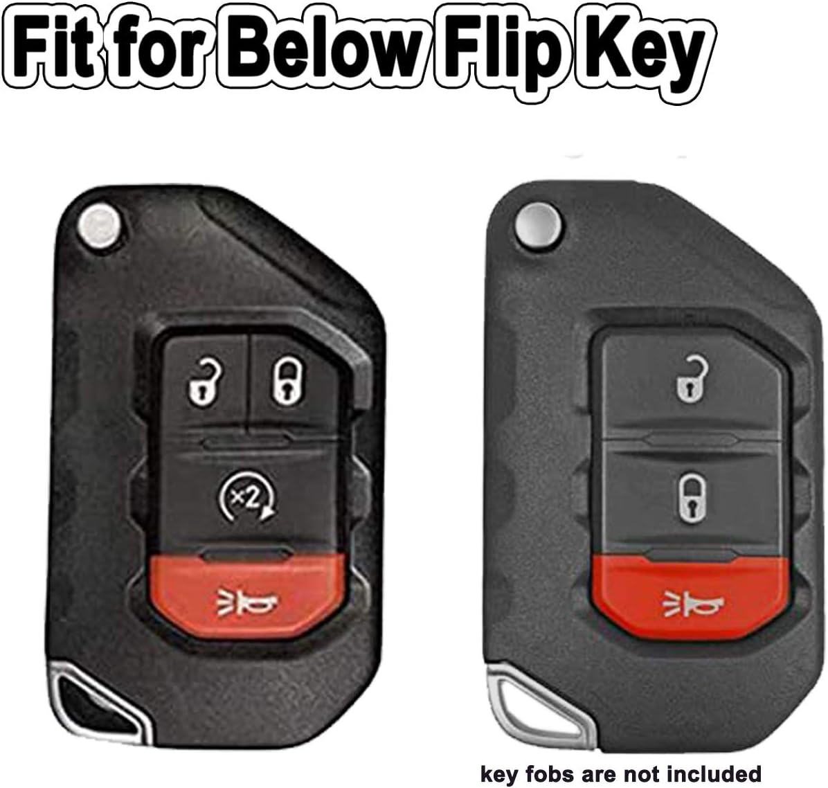 Funda para llavero para Jeep, protección completa, TPU suave, compatible con Jeep Wrangler JL JLU Rubicon 2018 2019 2020 2021 Jeep Gladiator JT