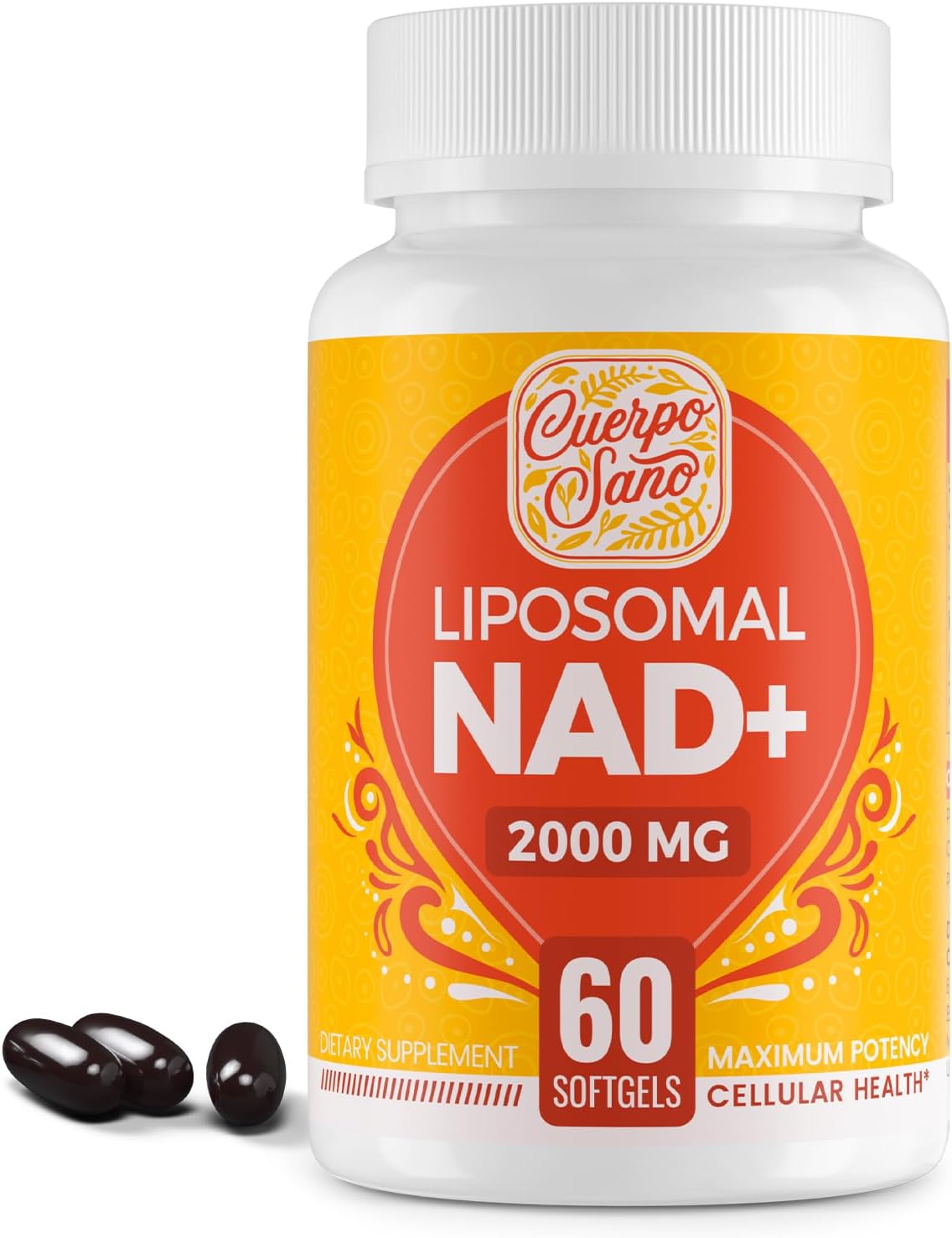 Suplemento liposomal NAD de 2000 mg  Alta absorción y NAD Pontecy, más eficiente que la nicotinamida ribósido, 100% puro NAD+ suplementos para