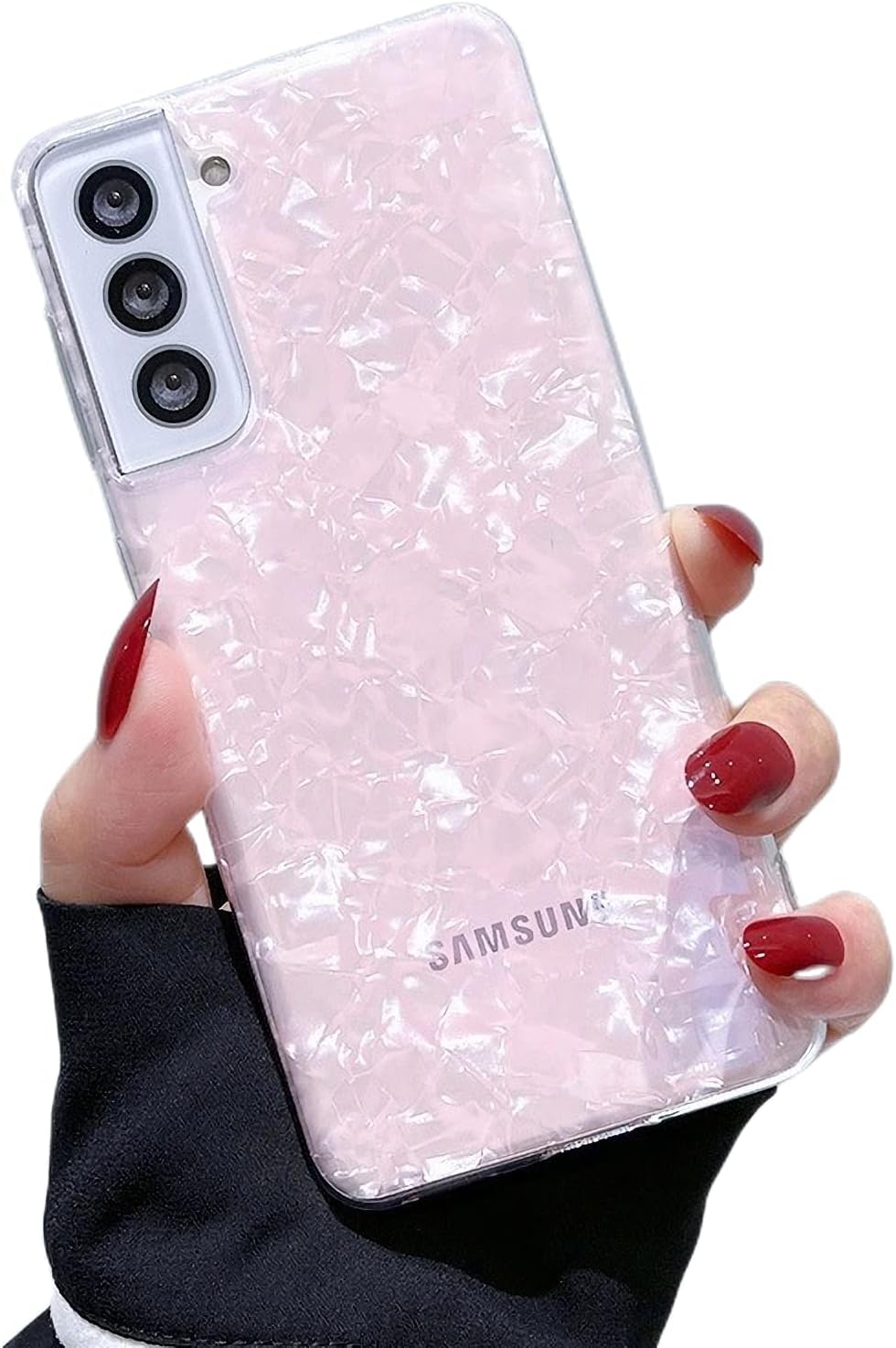 YTanazing Samsung Galaxy S23 Plus – Funda protectora con purpurina para mujer, diseño de mármol ópalo, bonito diseño brillante, funda protectora