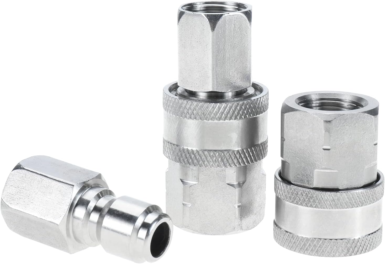 SanSanYa 10 Uds. NPT 38 de pulgada de acero inoxidable de 38 pulgadas Adaptadores de manguera Conector rápido Lavadora a presión Acoplador Conexión