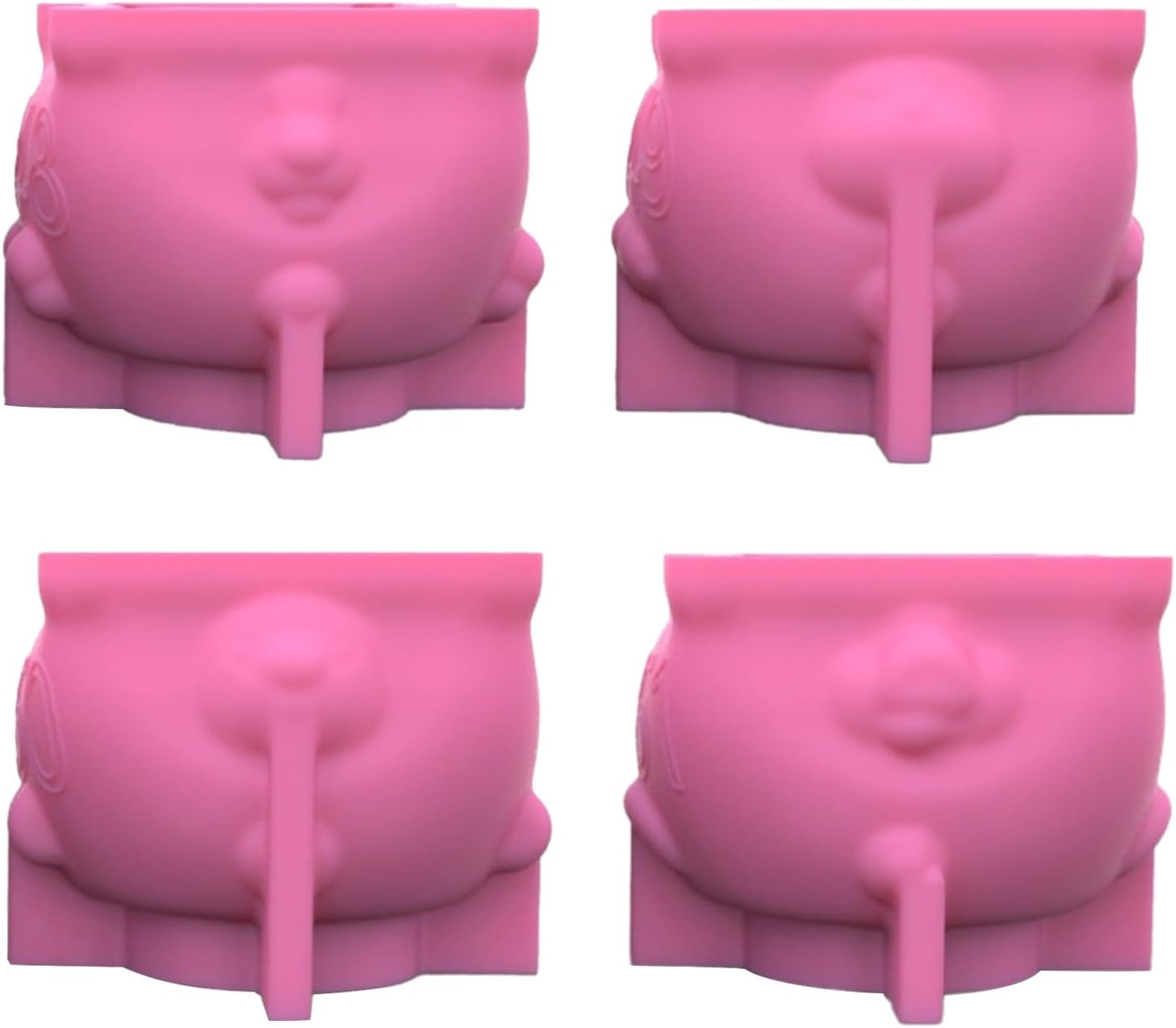 Adorable molde de silicona para macetas, gatos, osos, cerdos, suculentas, moldes de silicona, lindos moldes de resina para plantas de interior