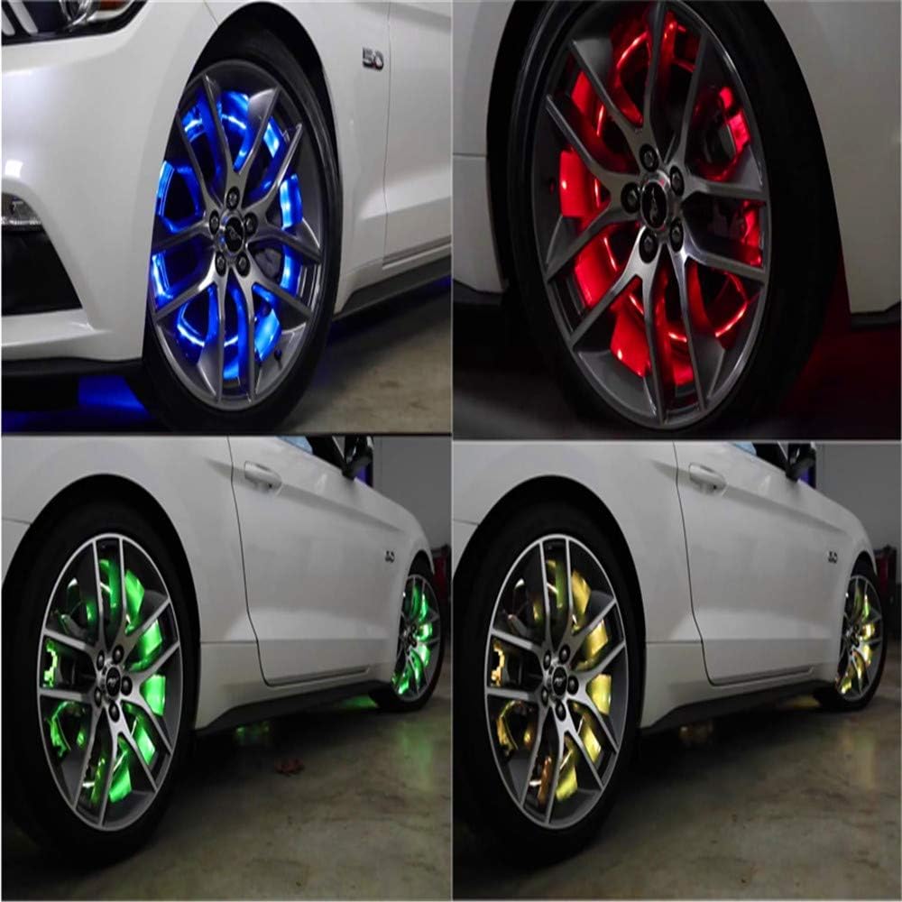 Juego de luces LED de 15.5 pulgadas para llantas de color de flujo de sueño para automóvil, camión, todoterreno, kit de anillo de rueda LED por