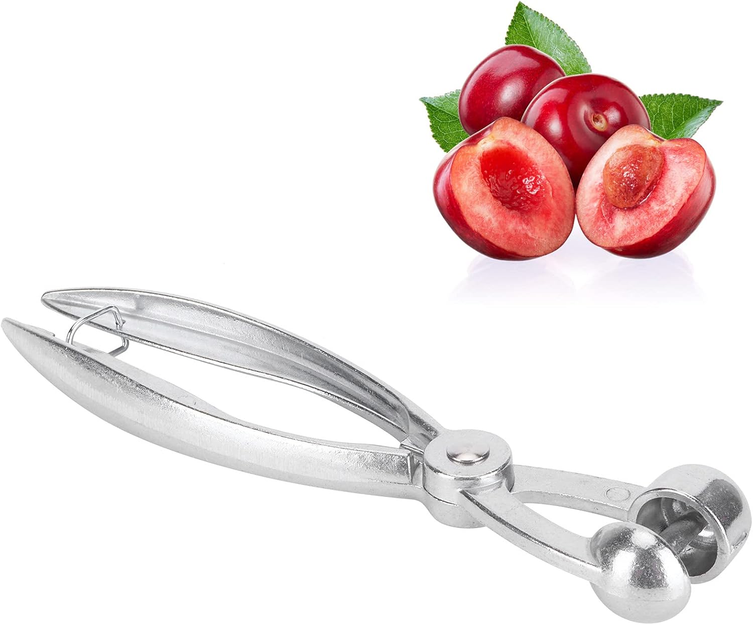 Gavigain Herramienta de descorazonador de cerezas, herramienta de descorazonador de cerezas, aleación de aluminio, removedor de núcleo de semillas