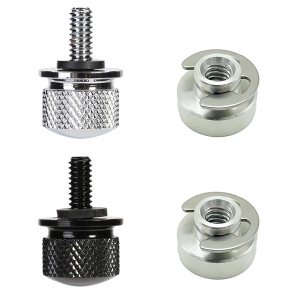 Juego de 4 tornillos y tuercas de acero inoxidable para guardabarros trasero y guardabarros, montaje rápido, compatibles con Harley Touring Soft Juego de 4 tornillos y tuercas de acero inoxidable para guardabarros trasero y guardabarros, montaje rápido, compatibles con Harley Touring Soft