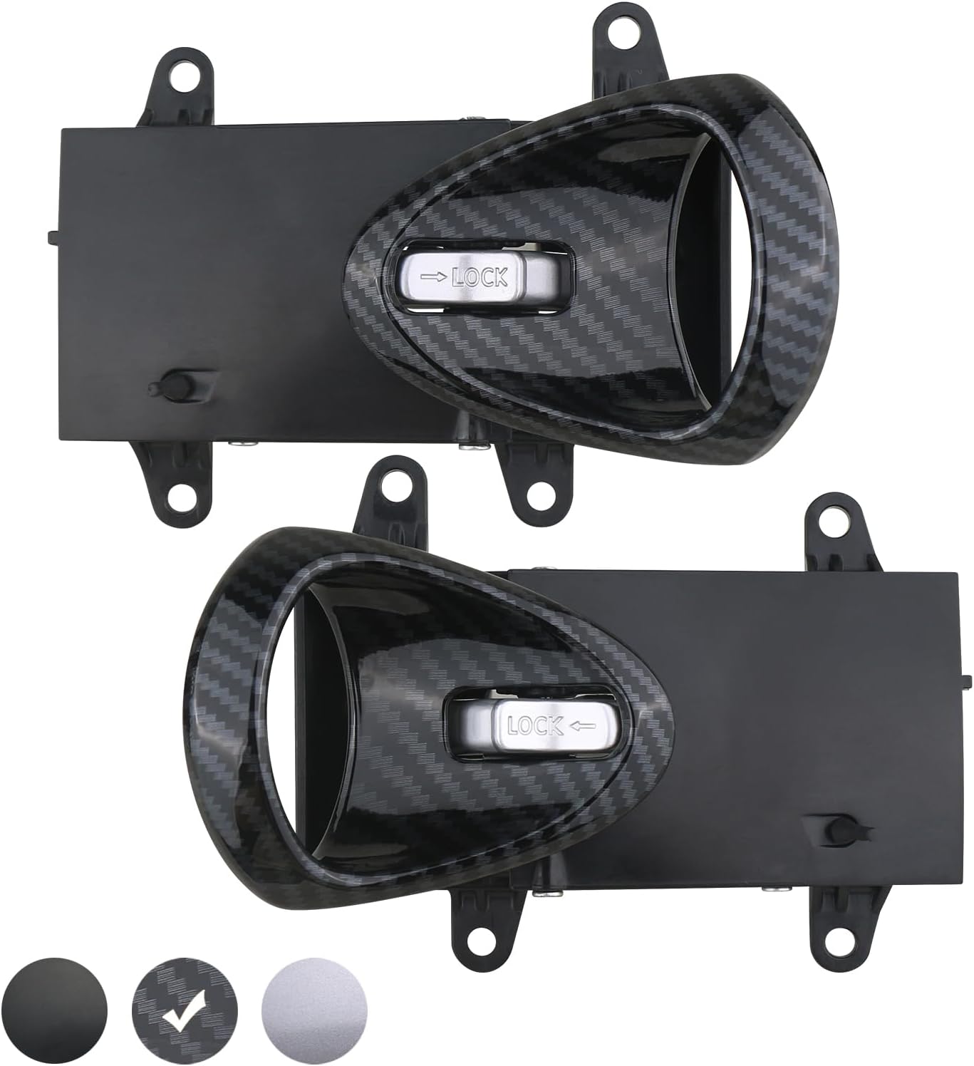 APPERFiT Manija de puerta interior (fibra de carbono) compatible con Nissan 350Z 2003 2004 2005 2006 2007 2008 2009