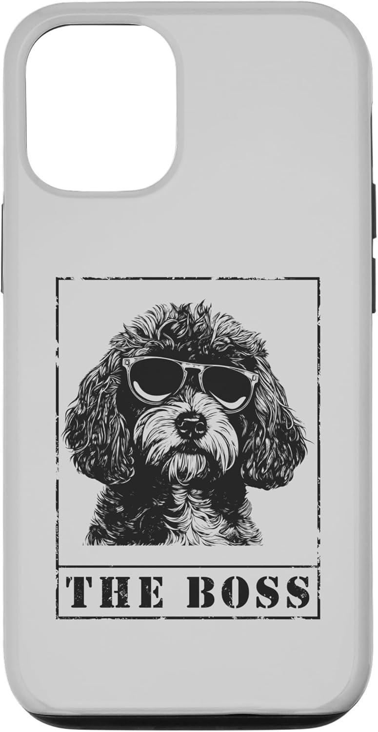 Funda para iPhone 1212 Pro The Funny Cavapoo Boss Mom Dad Dog Lover Case