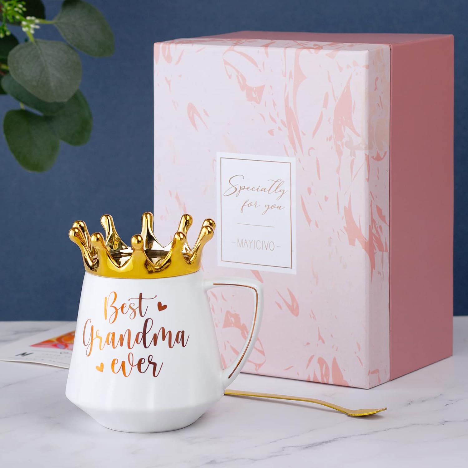 Regalos del día de la madre para la abuela, regalos de nietos, nietos, la mejor abuela siempre, taza de té de abuela, taza de té de 12 onzas con
