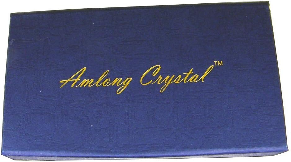 Amlong Crystal Esfera de adivinación de meditación Feng Shui, bola de cristal, bola decorativa con soporte de madera y caja de regalo, transparente,