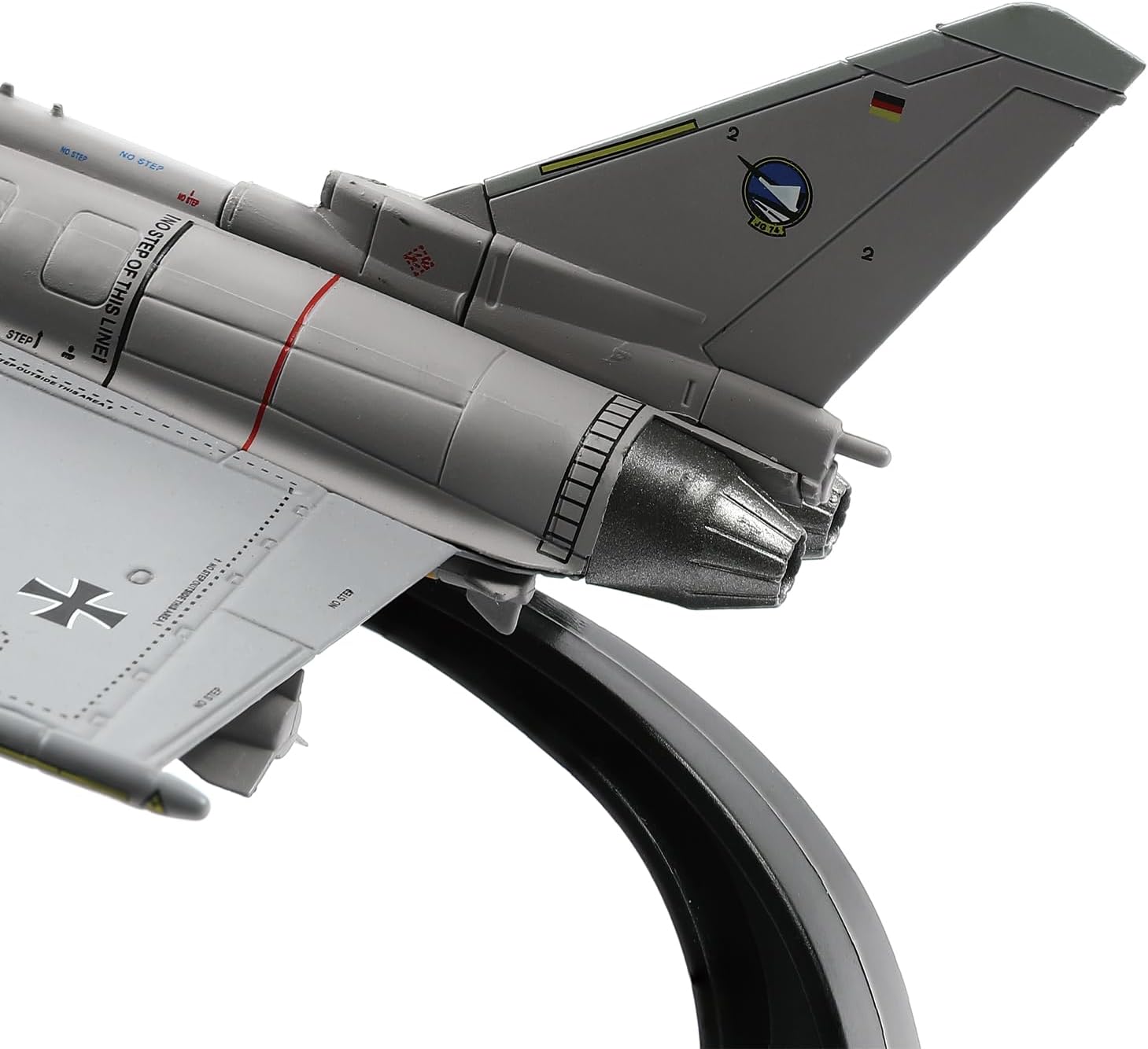 1100 Eurofighter Typhoon EF-2000 German Jet Fighter Modelo de avión fundido a presión para colección de exhibición o regalo