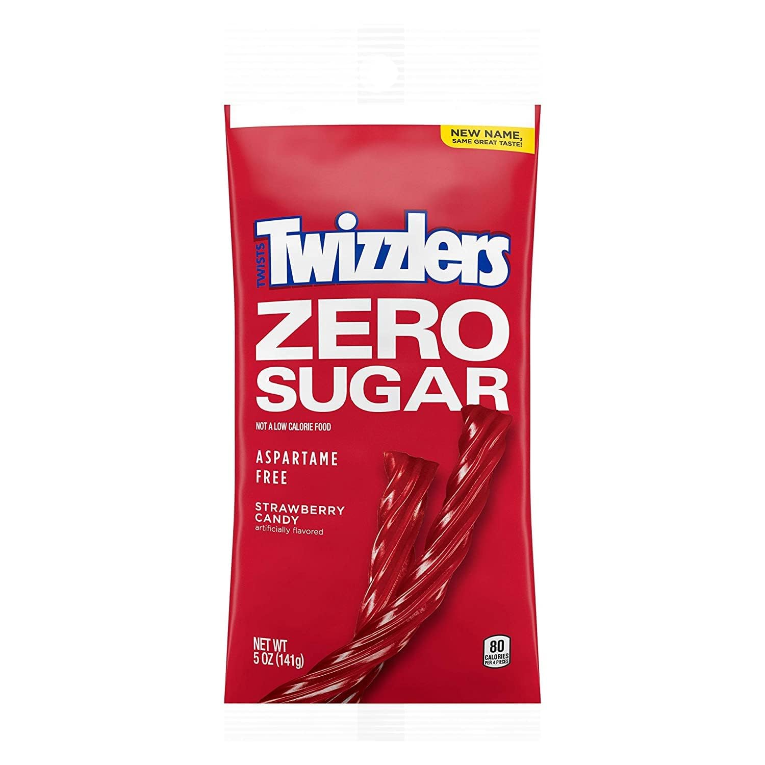 Twizzlers Zero Sugar – Paquete de 2 bolsas de 5 onzas – Delicioso sabor Twizzler sin azúcar – Kosher – Divertido y delicioso aperitivo!