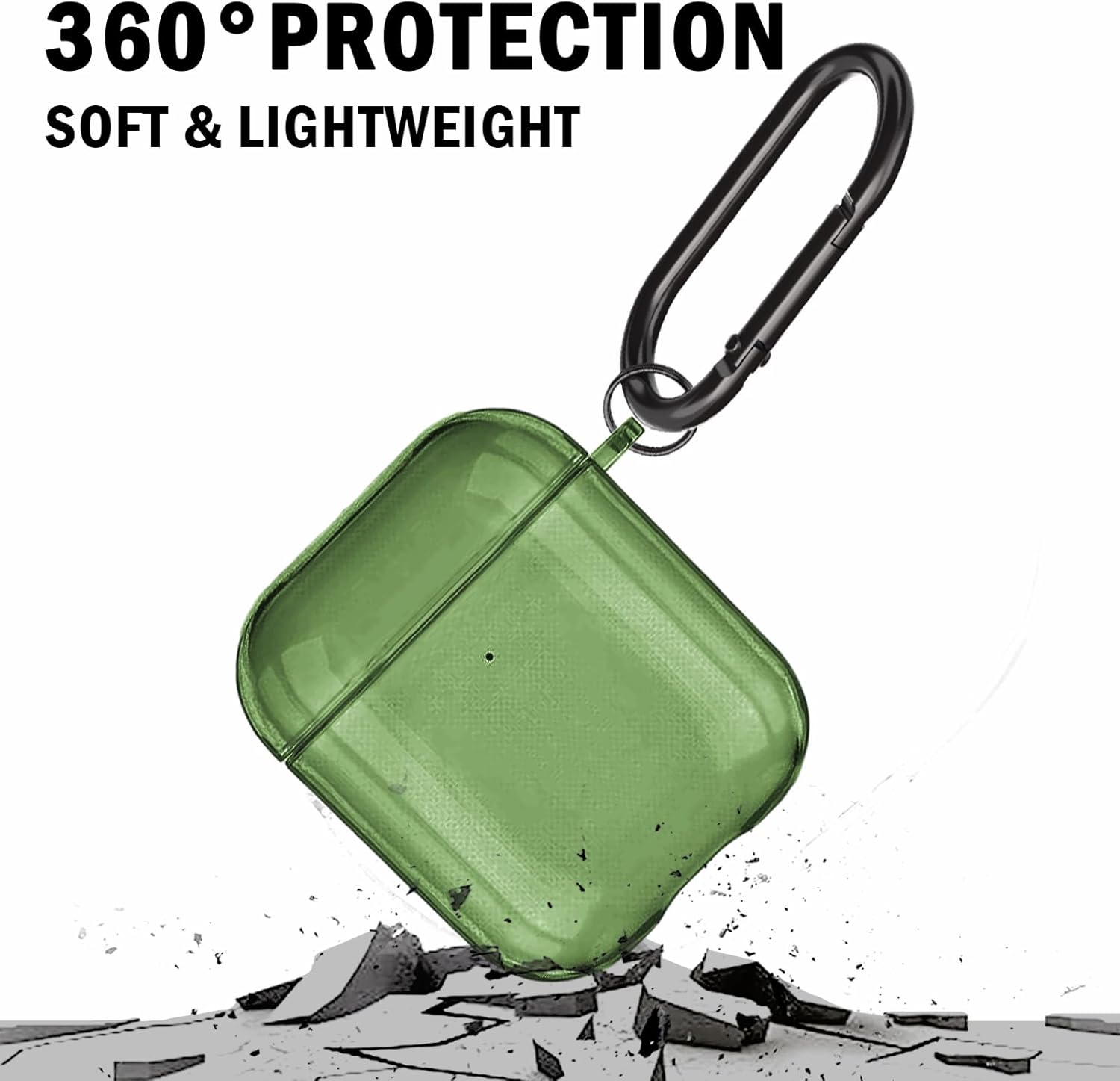 Funda para AirPods de 2 generación y 1 generación con kit de limpieza, correa antipérdida, cordón deportivo y cubierta de ganchos para las orejas (2