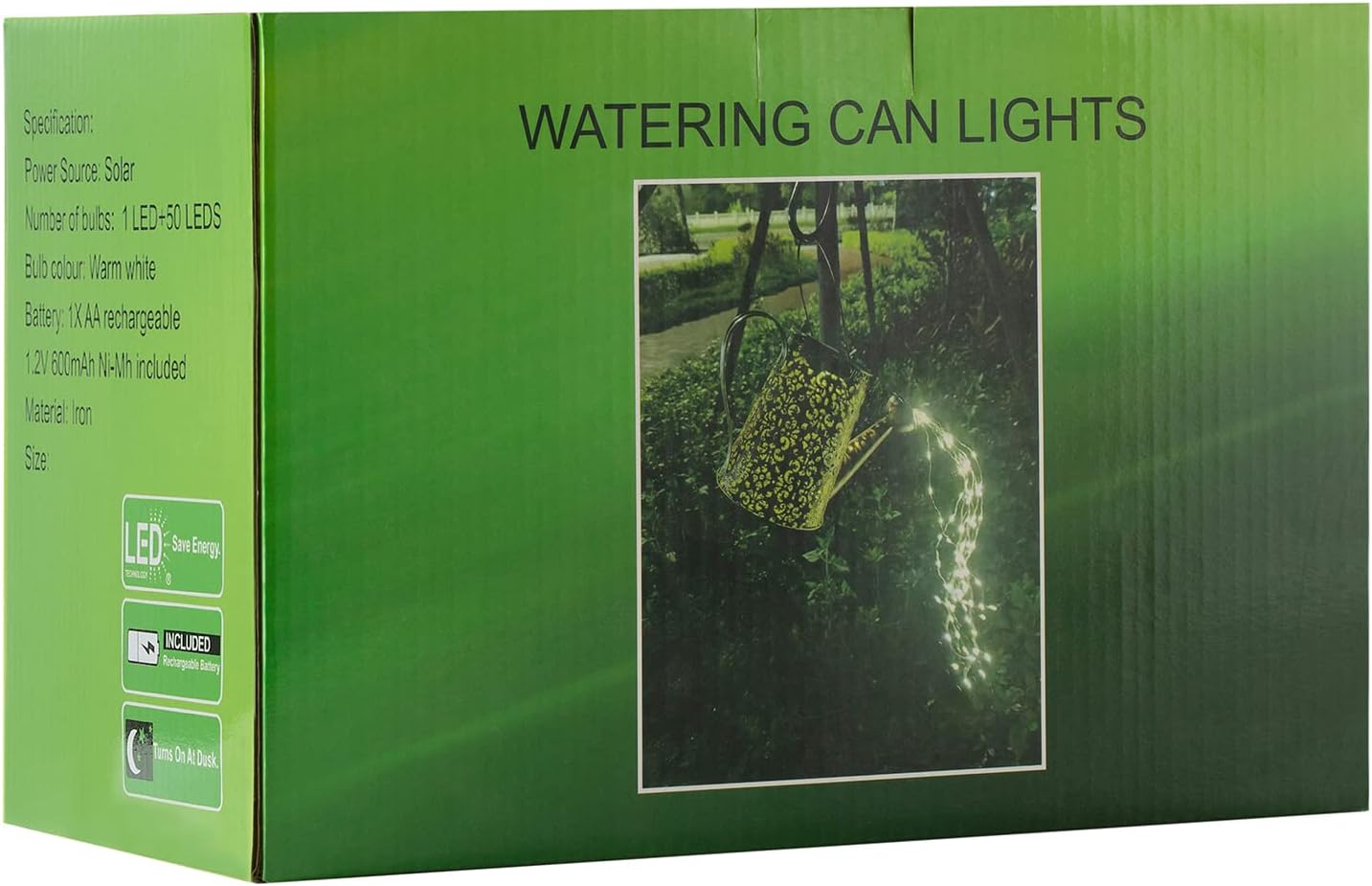 Luces solares para decoración de jardín al aire libre, gran regadera impermeable para colgar, luces de paisaje, decoraciones exteriores para patio,