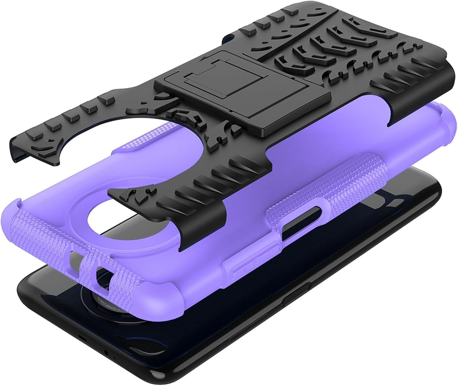 Asuwish Funda de teléfono para Xiaomi Redmi Note 9T9 5G con protector de pantalla de vidrio templado y soporte delgado híbrido resistente resistente