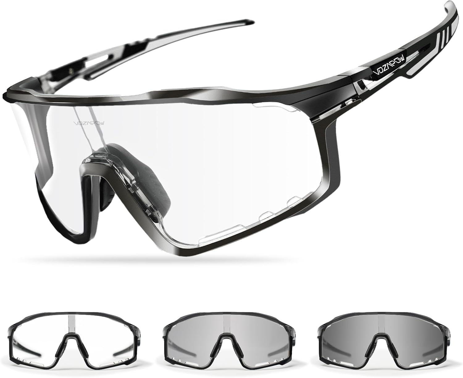 Gafas de ciclismo fotocromáticas para hombres y mujeres, UV400 gafas de sol deportivas para MTB, equitación, correr, pesca, béisbol