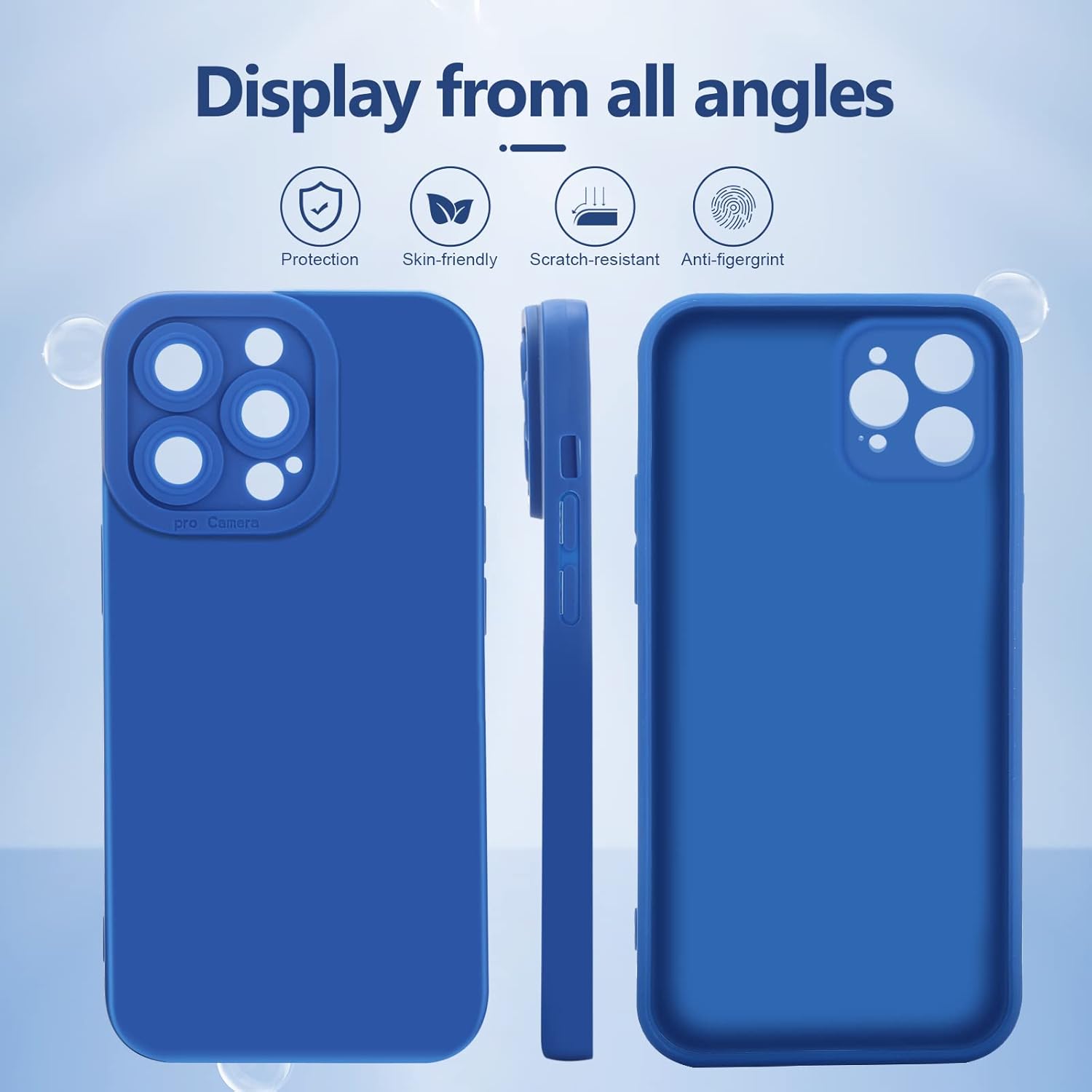 Designed for iPhone 13 Pro Max Case, Soft Liquid Silicone Slim Protective Shockproof Phone Case Cover with Anti-Scratch Microfiber Lining, 6.7 inch