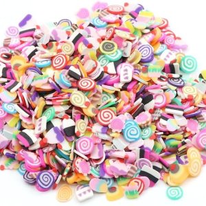 Polímero mixto de arcilla polimérica de 1.76 oz, 0.197 in, mezcla de colores, rebanadas de cerámica suave, decoración de uñas, accesorios de relleno Polímero mixto de arcilla polimérica de 1.76 oz, 0.197 in, mezcla de colores, rebanadas de cerámica suave, decoración de uñas, accesorios de relleno