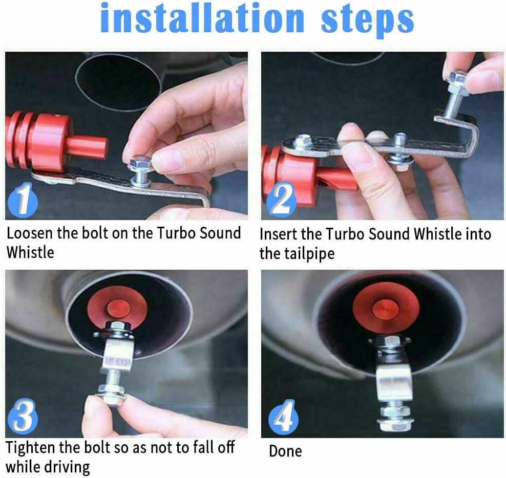Silenciador de tubo de escape universal para automóvil, silenciador de tubo de escape automático, silenciador de tubo de escape (XL-rojo)