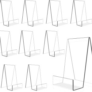 Soporte acrílico de 6 x 4 pulgadas para exhibir libros, fotos, cuadernos, CD, obras de arte, etc. (grande) (10) Soporte acrílico de 6 x 4 pulgadas para exhibir libros, fotos, cuadernos, CD, obras de arte, etc. (grande) (10)