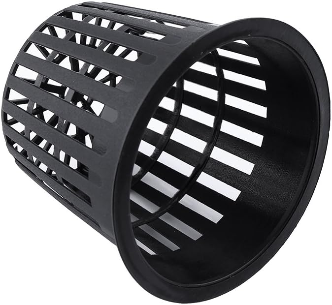 POCREATION 10 macetas de malla, macetas de estanque acuático, cesta hidropónica para lirio y otras plantas acuáticas (negro, suministros de