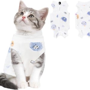 Traje de recuperación para gatos para heridas abdominales, enfermedades de la piel, mameluco de gato para gatos después de la cirugía, traje de Traje de recuperación para gatos para heridas abdominales, enfermedades de la piel, mameluco de gato para gatos después de la cirugía, traje de
