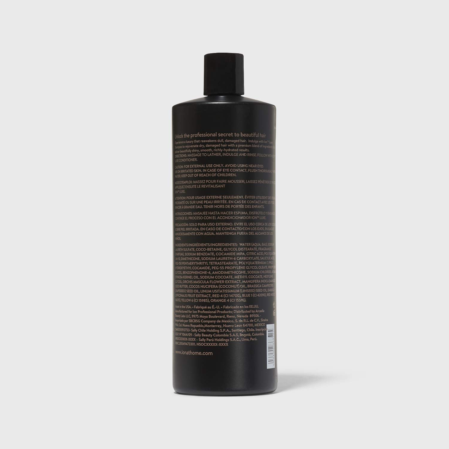 ion Champú de lujo, hidratante, mezcla de aceite premium, fortalecimiento, seco y dañado