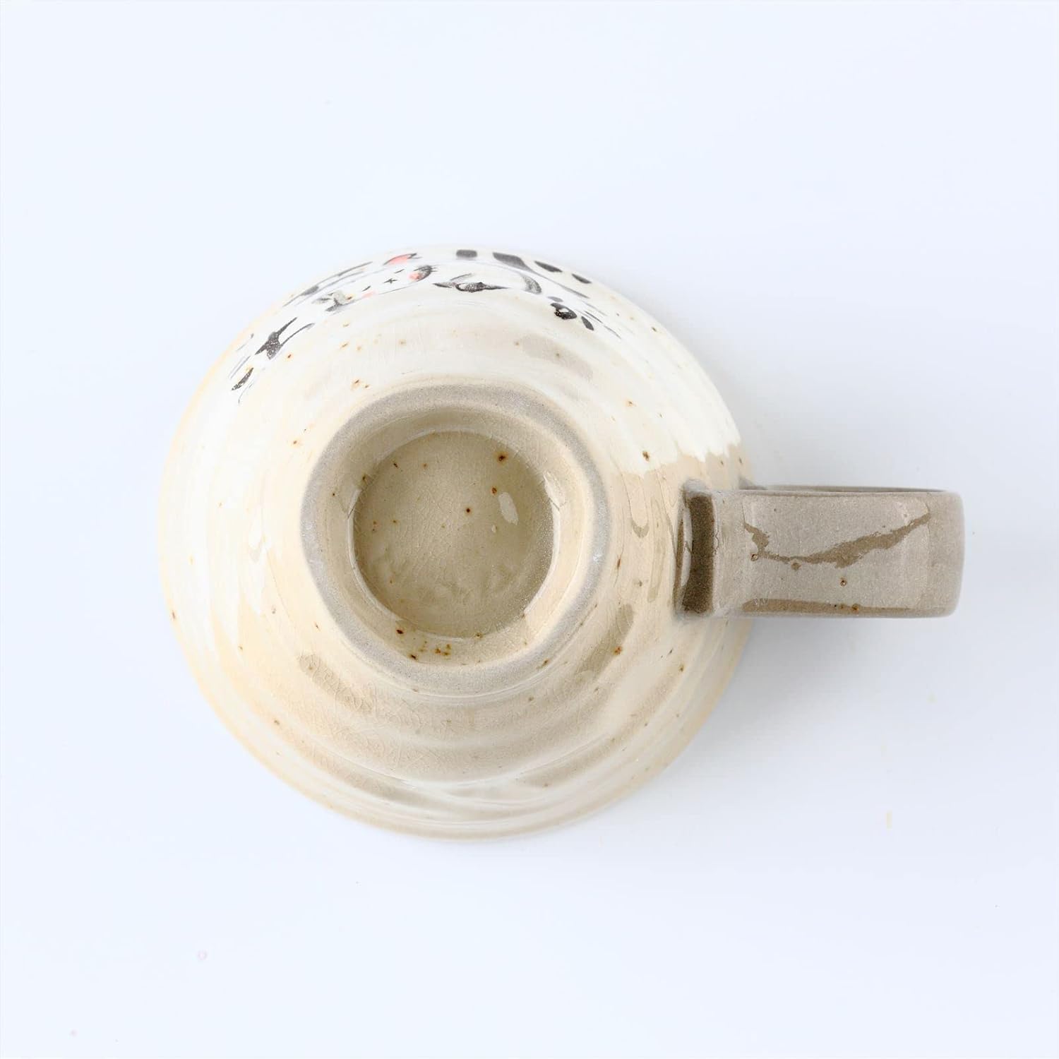 Juego de 2 tazas de café japonesas de cerámica Mino Yaki (Ware), diseño de gato de poema japonés, color gris, 8.8 onzas líquidas, tazas de té hechas