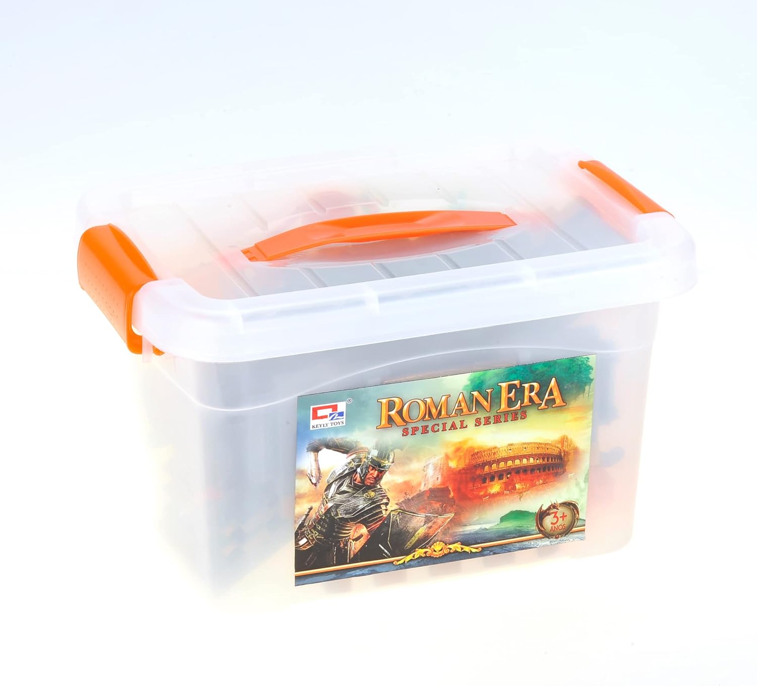 PowerTRC Figuras de acción del Reino de la era romana con ejércitos de juguete, caballeros, caballo, castillo, cofres del tesoro, catapulta y