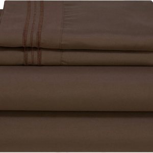 Mezzati Colección Prestige 1800 – Juego de sábanas de lujo, suave y cómoda, de microfibra cepillada Mezzati Colección Prestige 1800 – Juego de sábanas de lujo, suave y cómoda, de microfibra cepillada