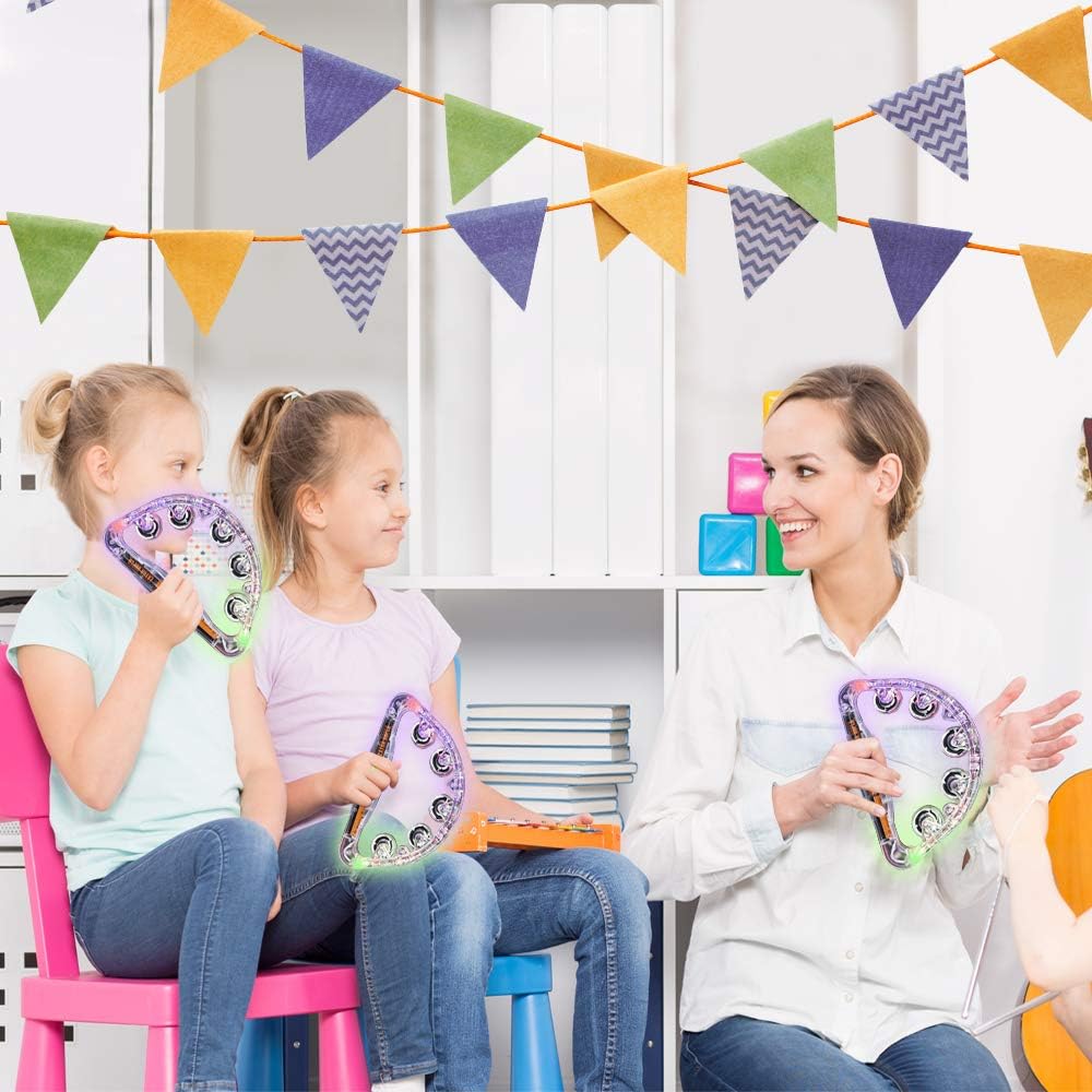 ArtCreativity Panderetas intermitentes para niños, juego de 2, emisores de ruido LED para eventos deportivos, bodas, fiestas de cumpleaños y rave,