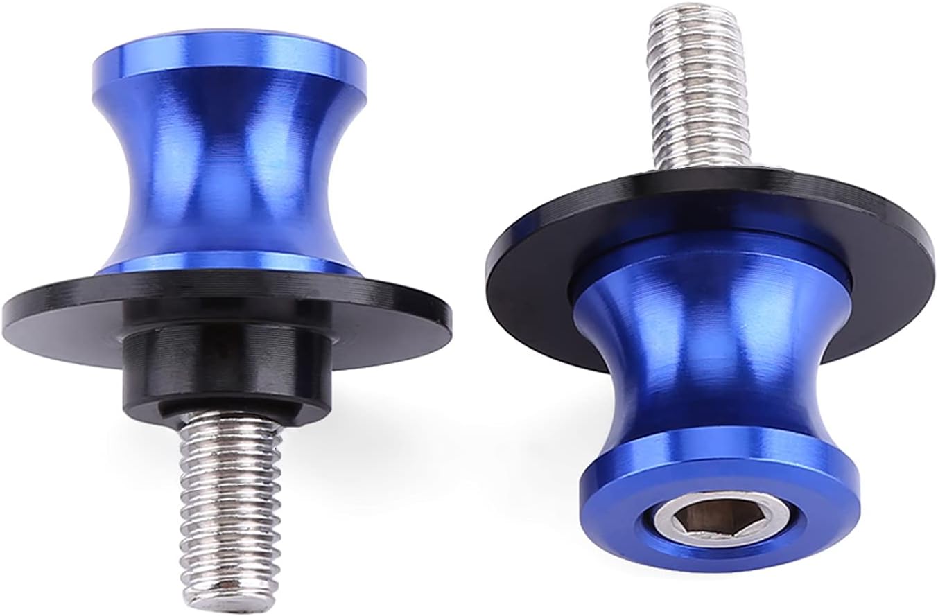 Carrete de brazo oscilante, carrete trasero CNC para motocicleta, 2 bobinas de brazo basculante caballete trasero de 6, 8, 0.394 in (0.315 in, rojo)
