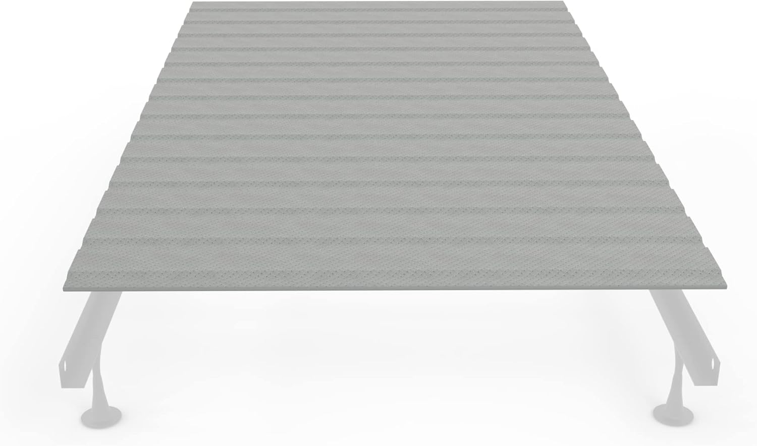 Greaton, Tablero de madera horizontal resistente de 0.75 pulgadas, tablillas de cama, individual, gris