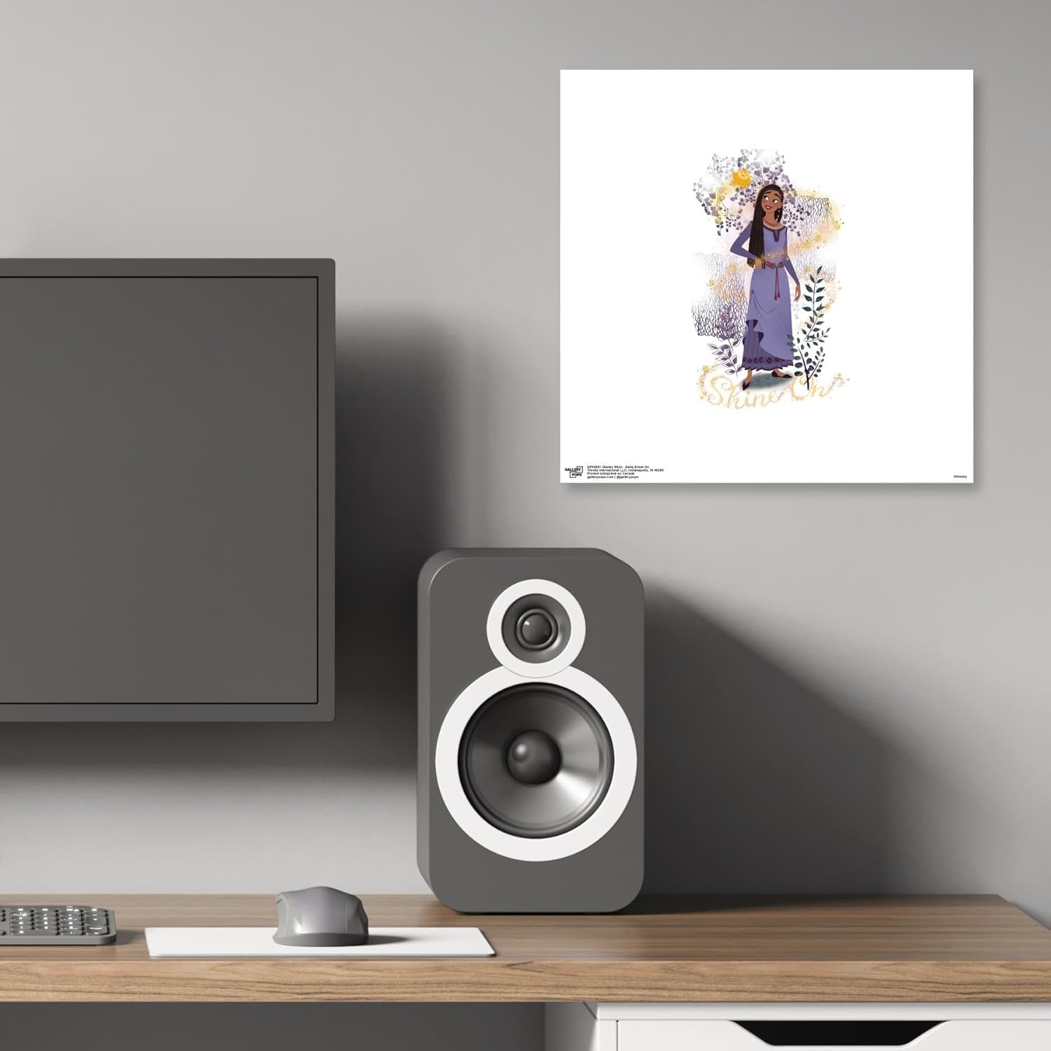 Trends International Gallery Pops Disney Wish – Póster de pared Asha Shine On Wall Art, 12.00 x 12.00 pulgadas, versión sin marco