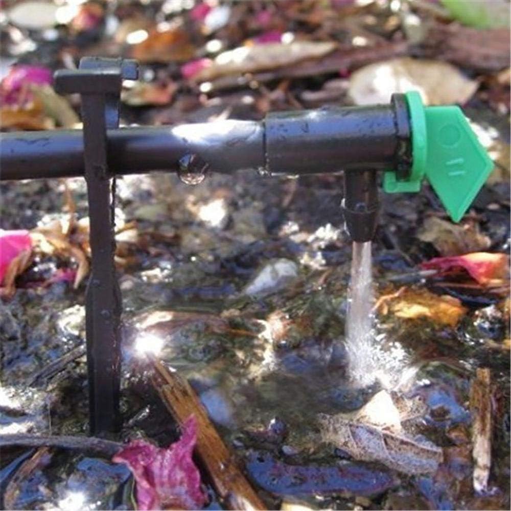 200 estacas de plástico para riego por goteo para manguera de tubo de 14 de pulgada, soporte de manguera de riego de 47 o 35 y emisoreskits de riego