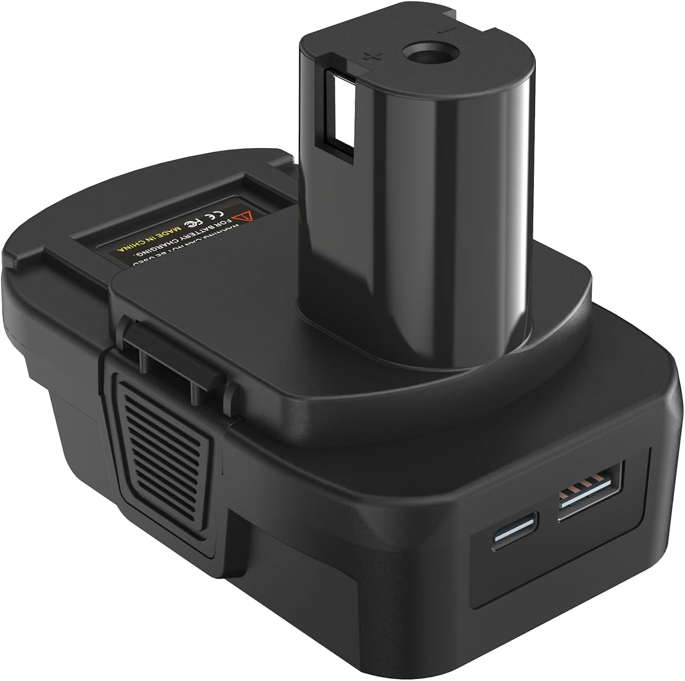 Convertidor adaptador de batería DM18RL con puerto USB y tipo C para uso con herramientas de batería de litio Ryobi de 18 V, convierte la batería
