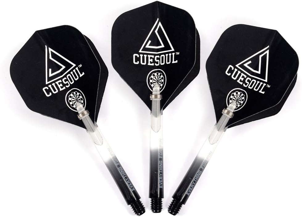 CUESOUL Black Scorpion 16g Soft Tip Darts with Black Dart Case