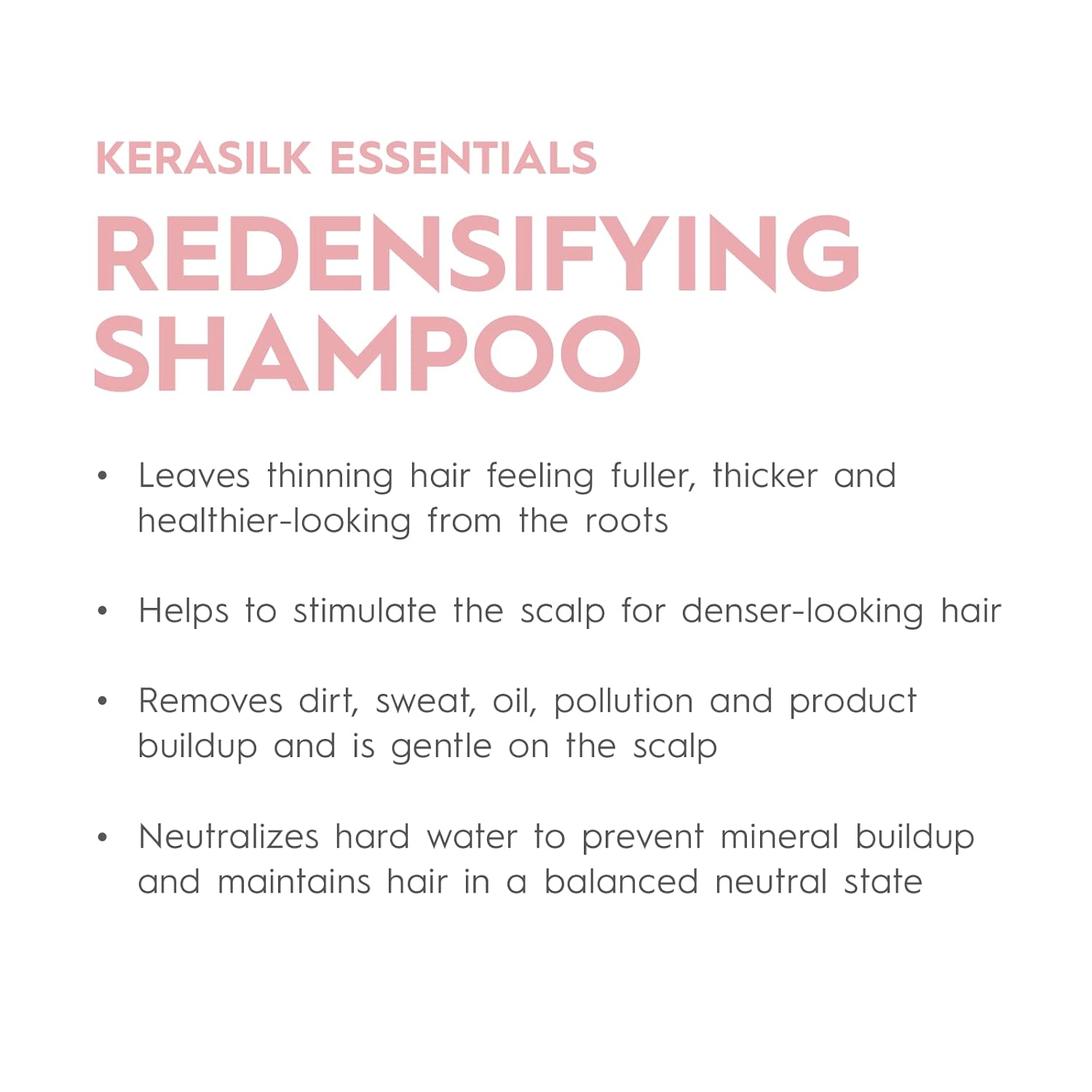 KERASILK Champú Redensificante  Deja el cabello con una sensación más voluminosa y gruesa  Rellena el cabello en la raíz para mechones de aspecto