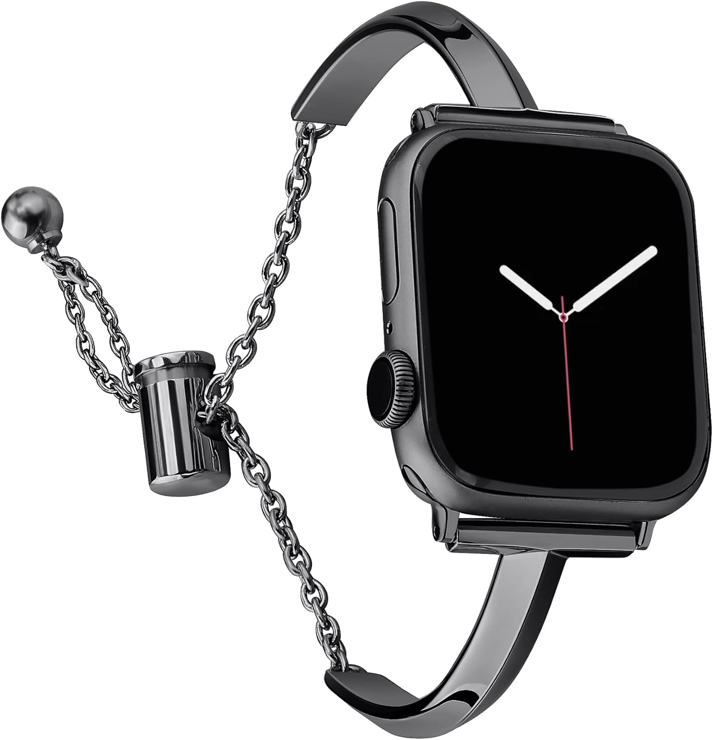 PlusRoc Correa de acero inoxidable compatible con Apple Watch Band de 1.496 in 1.575 in 1.614 in 1.654 in 1.732 in 1.772 in iWatch SE Series 9 8 7 6