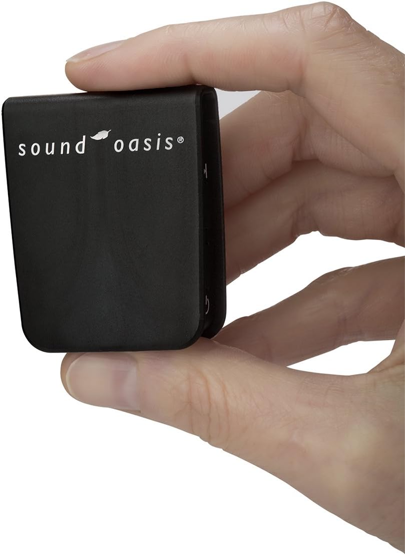 Sound Oasis La máquina de sonido más pequeña del mundo, máquina portátil de ruido blanco, 25 horas continua, relajante, ruido blanco sin bucle, 10
