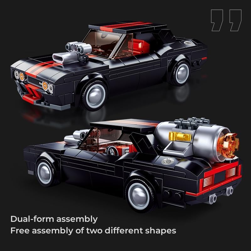 Technic – Kit de construcción de coche deportivo, 502 piezas 2 en 1 Super 9 modificado, modelo coleccionable de coche de carreras con técnica de