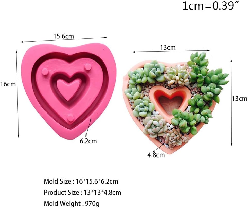 Molde de silicona para macetas, yeso, cemento, hormigón, decoración de plantas suculentas, herramientas para hacer pastelería