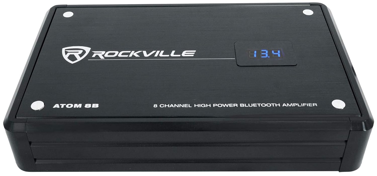Rockville Atom 8B 8 canales 3500 vatios marinobarco amplificador amplificador wBluetooth
