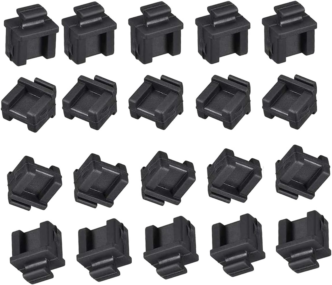 20 protectores de silicona SFP para puerto, protector negro antipolvo, protege el puerto de concentrador Ethernet
